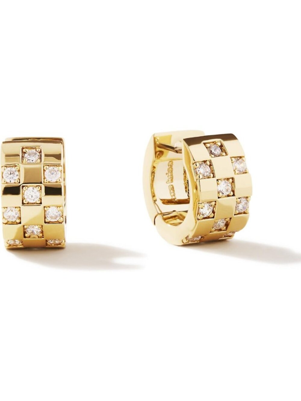 Elegant 14K Gold & Silver Rhodium Plated Huggie Hoop Earrings - Chic Everyday